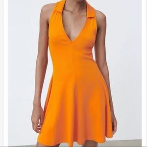 NEW Zara orange tennis mini dress